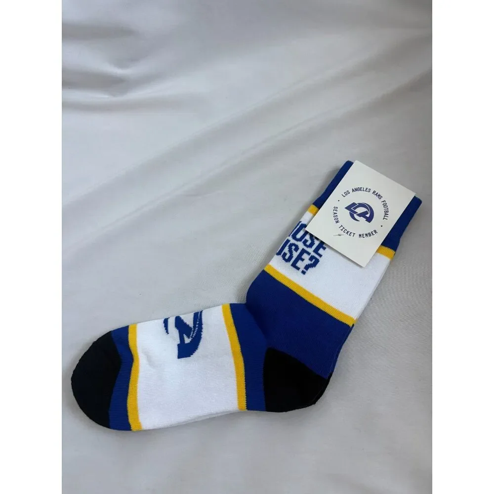 Nike Los Angeles Rams Off Court Slide Sandals NFL w Socks NEW 46/ US Size 12